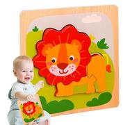 Rrlihjgu Puzzle Animali per bambini,Puzzle Animali | Gioco Puzzle Educativo | Puzzle Animali in Legno per bambini, Cervo, Anatra, Rana, Scimmia, Leone, Puzzle