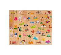 Rrlihjgu Puzzle prescolari, Puzzle di Legno per Tutti i Piccoli - Giocattoli di Puzzle di Gioco Domino Classici - Puzzle Duplex Giocattoli di apprendimento dei numeri prescolari per la casa,