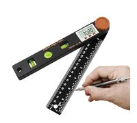 Rrlihjgu Righello di ricerca angolare digitale, per goniometro digitale, strumento di misurazione 'angolo da 7 pollici/230 mm con display LCD, righello digitale 4 in 1 per il lavoro