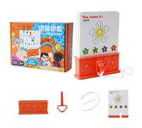 Rrlihjgu Schede flash per carte educative prescolari - giochi di risoluzione dei problemi - gioco da tavolo di risveglio logico, giocattoli con chiave e corda per 3-6 anni, educazione all'intelligenza