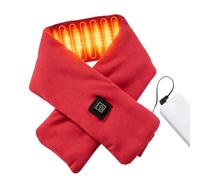 Rrlihjgu Sciarpa riscaldante da uomo, alimentata tramite USB, portatile, impermeabile al vento, sciarpa riscaldante per donna, collo in pile, per uomo e donna e mamma in inverno freddo sci e, rosso