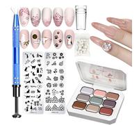 Rrlihjgu Set di spugne per unghie in gel fisso, per manicure con spugne e pinze in metallo, per donne, ragazze e adulti