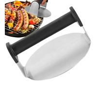 Rrlihjgu Smash - Pressa per hamburger rotonda, in acciaio inossidabile, accessorio multifunzione per griglia, comoda maniglia, strumento per hamburger per