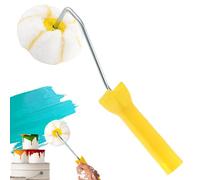 Rrlihjgu Spazzola a rullo per tagliabordi, rullo per tagliabordi per pittura | Strumento per pittura angolare per rullo ad angolo per cartongesso - Rullo per vernice a bordo secchio per vernici