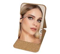 Rrlihjgu Specchio da viaggio - Specchio pieghevole portatile, accessori di bellezza per bagno, matrimonio, aereo, zaino, barbiere, spa, ufficio, campeggio, studio, auto, hotel