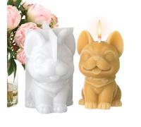 Rrlihjgu Stampo per candele in silicone a forma di cane,Stampo per colata per il libero creativo per la casa | Stampaggio in calcestruzzo decorazione per ufficio e artigianato 3D in silicone per