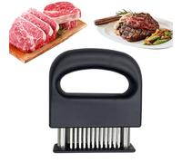 Rrlihjgu Strumento per la cura della carne, atteneritore di carne, in acciaio inossidabile, strumento di perforazione della bistecca in acciaio inossidabile, per cucinare il maiale, il tacchino, il