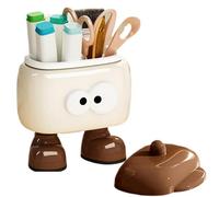 Rrlihjgu Supporto per cosmetici, contenitori per cosmetici con coperchi - Scatola portaoggetti con occhi grandi del fumetto | Fun Gadgets Supporto per tamponi in cotone con 2 griglie, organizer