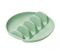 Rrlihjgu Tacos, vassoio di taco, vassoio di taco, porta taco con divisori - vassoio di servizio in silicone per tortilla, festa, cena in famiglia, griglia, portellone esterno