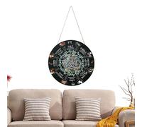 Rrlihjgu Targa in legno con scritta "Wheel of the Year", cartello norvegese pagano in legno inciso, cartello Wicca per celebrazioni, calendario delle streghe, decorazione da parete per inaugurazione