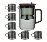 Rrlihjgu, trasparente - con colino con separazione 'acqua - per il tè, resistente al calore per tè nero, tè verde