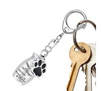 Rrlihjgu Urna per cani, piccola urna per cani, ciondolo in alluminio, con ciondolo a forma di zampa di cucciolo per gatto, cerimonia funeraria