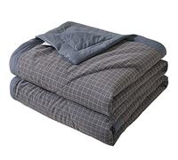 RRNAR Piumino Estivo Letto Matrimoniale Piumone Leggero Coperta Trapunta Sottile in 100% Cotone Lavato Anallergico, Lavabile in Lavatrice,H,180x220cm