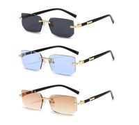 RRNTTTM Occhiali da sole senza montatura da donna e da uomo, occhiali da sole per donna e uomo, estate, viaggi, 458, uno