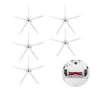 Rrochio Accessori originali, spazzole laterali in silicone per Roborock S7/Q7 Max/S7 MaxV/S7 MaxV Ultra/S7 Pro Ultra/S4/S5/S6 ed E, confezione da 5 (bianco)