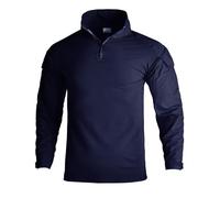 Rrongwn Military Tactical Army Combat, camicia a maniche lunghe, tattica per attività all'aria aperta, a maniche lunghe, maglietta militare, traspirante, per airsoft, paintball, traspirante, Blu, L