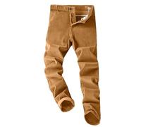 Rrongwn Pantaloni in velluto a coste da uomo, pantaloni da lavoro slim fit, pantaloni in velluto a coste elasticizzati caldi pantaloni chino con tasche pantaloni casual tinta unita taglio elegante