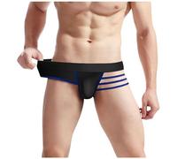 Rrongwn Perizoma da uomo, morbido e traspirante, biancheria intima a basso riso, da uomo, confortevole, elastico, per San Valentino, Blu, Taglia unica