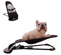 RROWER Sedia a Dondolo per Cani, Portatile, Pet Dog Cat Bed, Letto Pieghevole Adatto per Animali Domestici sotto 33 libbre / 15 kg, Nero