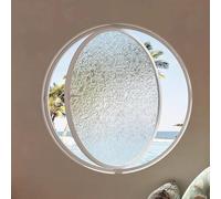 RRrawgff Finestra in Vetro Girevole a 360° con Maniglia incorporata Finestra in Vetro temperato Finestra oblò in Lega di Alluminio con Vetro temperato scanalato Decorazione per la casa Finestre per b