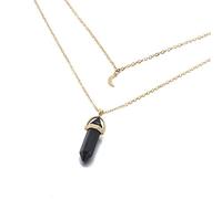 RRRIOT Collana Uomo Boemia Colonna Esagonale Collana Montuosa Collana Fascifica Naturale Bullet Crystal Crystal Crystal Pandant Packlace for Women Gioielli-A 6,A