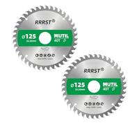 RRRST 2x Lame per Seghe Circolari Multifunzione 125 x 22.23 mm, 30 denti, Ideale Per Alluminio, Rame, Tagliare legno, Compensato, Cartongesso, MDF, Plastica