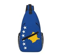 RRSZCC Bandiera del Kosovo Sling Borsa Petto Per Gli Uomini E Le Donne Piccola Borsa A Tracolla Impermeabile Mini Crossbody Daypack Per Escursionismo