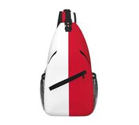 RRSZCC Bandiera di Monaco Sling Borsa Petto Per Gli Uomini E Le Donne Piccola Borsa A Tracolla Impermeabile Mini Crossbody Daypack Per Escursionismo