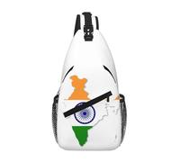RRSZCC Bandiera Mappa Dell'India Borsa A Tracolla Per Gli Uomini E Le Donne Piccola Borsa A Tracolla Impermeabile Mini Crossbody Daypack Per Escursionismo