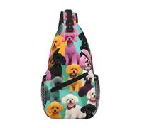RRSZCC Barboncini Cani Sling Chest Bag Per Uomini E Donne Piccola Borsa A Tracolla Impermeabile Mini Crossbody Daypack Per Escursioni