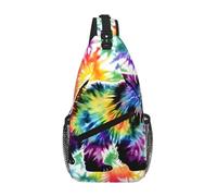 RRSZCC Bear Dancing Tie Dye Sling Borsa Petto Per Gli Uomini E Le Donne Piccola Borsa A Tracolla Impermeabile Mini Crossbody Daypack Per Escursionismo