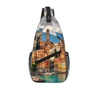 RRSZCC Bella Italia Sling Borsa Petto Per Gli Uomini E Le Donne Piccola Borsa A Tracolla Impermeabile Mini Crossbody Daypack Per Escursionismo