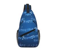 RRSZCC Blu Note Musicali Sling Borsa Petto Per Gli Uomini E Le Donne Piccola Borsa A Tracolla Impermeabile Mini Crossbody Daypack Per Escursionismo