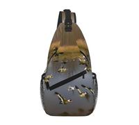 RRSZCC Caccia Volare Anatre Selvatiche Sling Borsa Petto Per Gli Uomini E Le Donne Piccola Borsa A Tracolla Impermeabile Mini Crossbody Daypack Per L'escursionismo