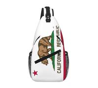 RRSZCC California State Flag Sling Chest Bag Per Gli Uomini E Le Donne Piccola Borsa A Tracolla Impermeabile Mini Crossbody Daypack Per Escursioni