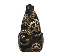 RRSZCC Cool Steampunk Gears Sling Chest Bag Per Gli Uomini E Le Donne Piccola Borsa A Tracolla Impermeabile Mini Crossbody Daypack Per Escursioni