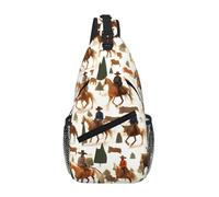 RRSZCC Cowboy Cavallo Cavallo Sling Borsa Petto Per Gli Uomini E Le Donne Piccola Borsa A Tracolla Impermeabile Mini Crossbody Daypack Per Escursionismo