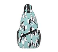 RRSZCC Cute Penguins Sling Chest Bag Per Gli Uomini E Le Donne Piccola Borsa A Tracolla Impermeabile Mini Crossbody Daypack Per Escursionismo