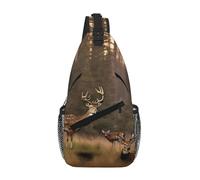 RRSZCC Deer Caccia Sling Borsa Petto Per Gli Uomini E Le Donne Piccola Borsa A Tracolla Impermeabile Mini Crossbody Daypack Per Escursionismo