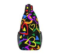 RRSZCC Gay Pride Rainbow Sling Borsa Petto Per Uomini E Donne Piccola Borsa A Tracolla Impermeabile Mini Crossbody Daypack Per Escursioni
