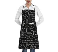 RRSZCC Grembiuli da cucina 3D con scienza astratta da donna, con 2 tasche, regolabili, resistenti all'acqua e all'olio