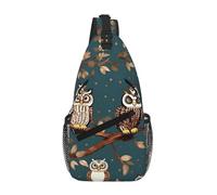 RRSZCC Gufi sui rami degli alberi Borsa a tracolla per uomini e donne piccola borsa a tracolla impermeabile mini zaino a tracolla per escursionismo