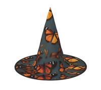 RRSZCC Heaps Of Orange Monarch Butterflies Print Halloween Witch Hat Witch Costume Accessorio per Halloween Cosplay Party Holiday Decoration