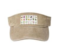 RRSZCC Introduzione di varie verdure donne traspirante protezione solare Cap per golf, tennis, corsa - uso quotidiano, Naturale, Taglia unica