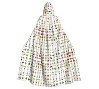 RRSZCC Introduzione Di Varie Verdure Mantello Strega Halloween Con Cappuccio Mantello Regina Re Robe Outfit Rinascimento Costume Medievale Mantello Costume Cosplay