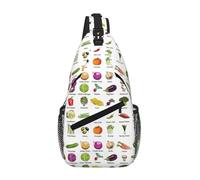 RRSZCC Introduzione di varie verdure Sling Borsa a tracolla per uomo e donna piccola borsa a tracolla impermeabile mini zaino a tracolla per escursionismo