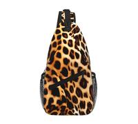 RRSZCC Leopard Animal Print Sling Chest Bag Per Gli Uomini E Le Donne Piccola Borsa A Tracolla Impermeabile Mini Crossbody Daypack Per Escursioni