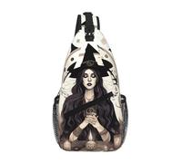 RRSZCC Magia Stregoneria Stregoneria Boemia Disegno Sling Borsa Petto Per Uomini E Donne Piccola Borsa A Tracolla Impermeabile Mini Crossbody Daypack Per Escursioni