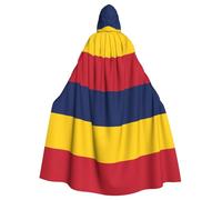 RRSZCC Mantello da strega con bandiera del Ciad, mantello con cappuccio, costume da regina e re, costume rinascimentale medievale per cosplay