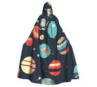 RRSZCC Mantello da strega pianeta spaziale con cappuccio, mantello da regina e re, costume rinascimentale medievale per cosplay